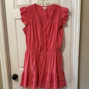 Crown & Ivy Coral Dress with Gold Details